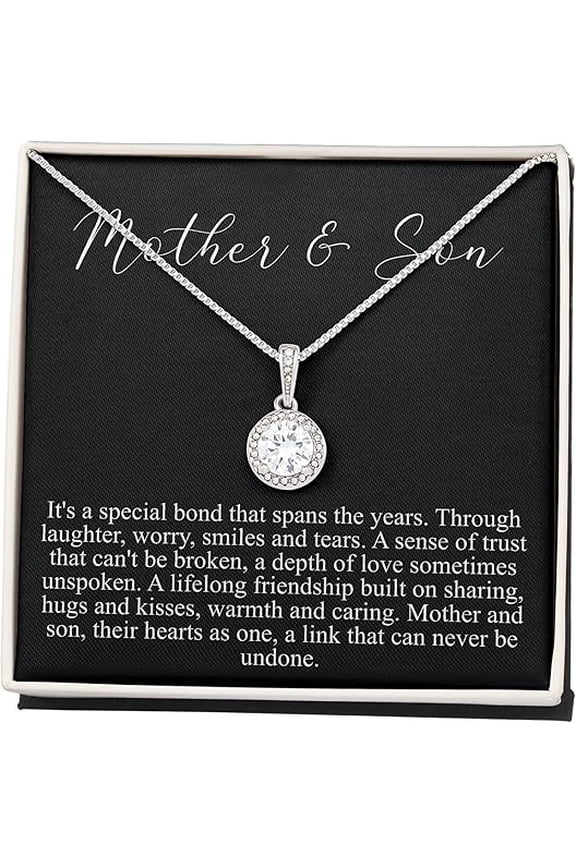 Eternal hope Personalized Christmas Gifts From Son, Necklace Gifts For Mom, Unique Christmas Day Gift, Sentimental Mom Poem Jewelry Present, gift for her