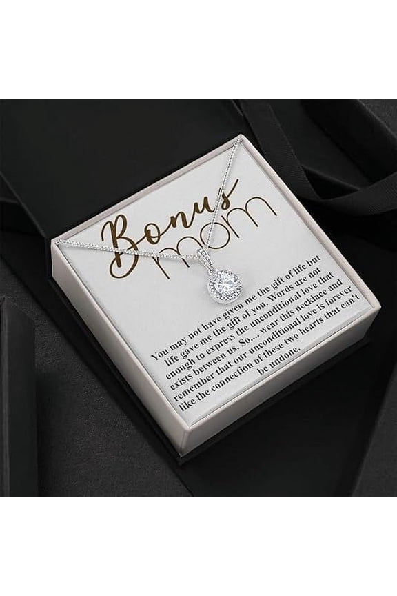 Eternal hopePersonalized Step mom christmas gift, bonus mom christmas day gift, christmas gift from daughter, Jewelry for christmas day for bonus mom