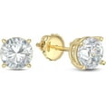 thumbnail image 1 of Eternaldia IGI Certified Lab Grown Diamond Solitaire Stud Earrings With 14k Gold/Diamond Stud Earrings for Women With Screw back post/Diamond Color-F, Clarity VS1-VS2 (Yellow Gold 3Ct), 1 of 5