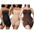 thumbnail image 1 of Eternatastic 3 PCS Womens Tummy Control Shapewear Bodysuit Seamless Butt Lifter Body Shaper with Removable Straps, 1 of 6