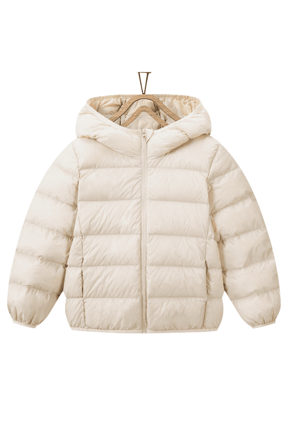 Kids Boy Girl Hooded Down Jacket Winter Puffer Jackets Coats Light Weight Padded Outerwear