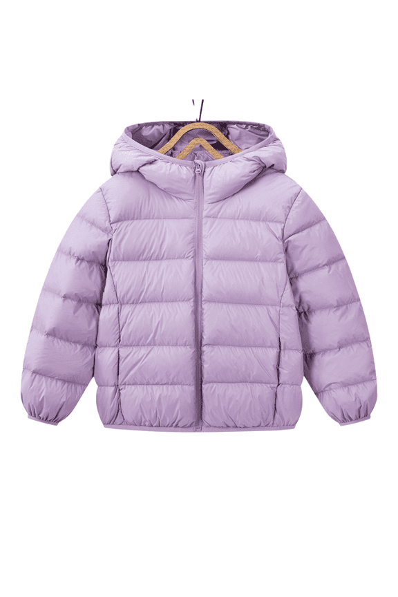 Kids Boy Girl Hooded Down Jacket Winter Puffer Jackets Coats Light Weight Padded Outerwear