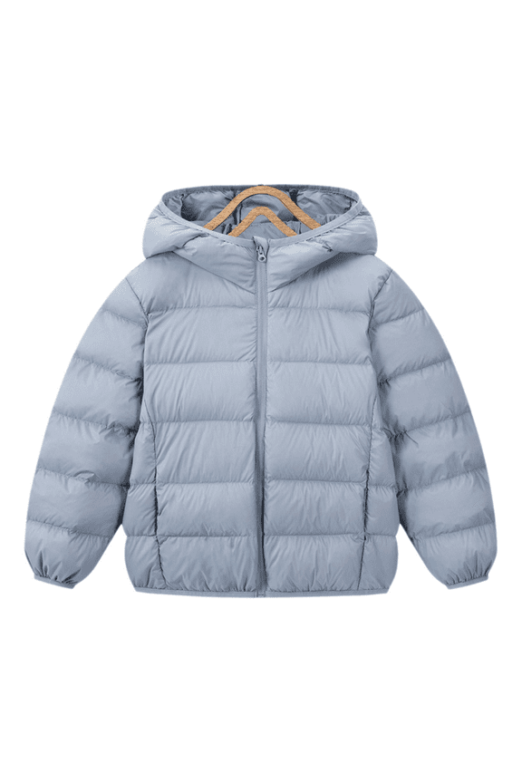 Kids Boy Girl Hooded Down Jacket Winter Puffer Jackets Coats Light Weight Padded Outerwear