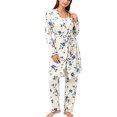 thumbnail image 1 of Eternatastic Women's 3 Piece Knit Lounge Set Pajama Long Sleeve Cardigan Sleeveless Top Pants Sweatsuit Pjs Sets, 1 of 8