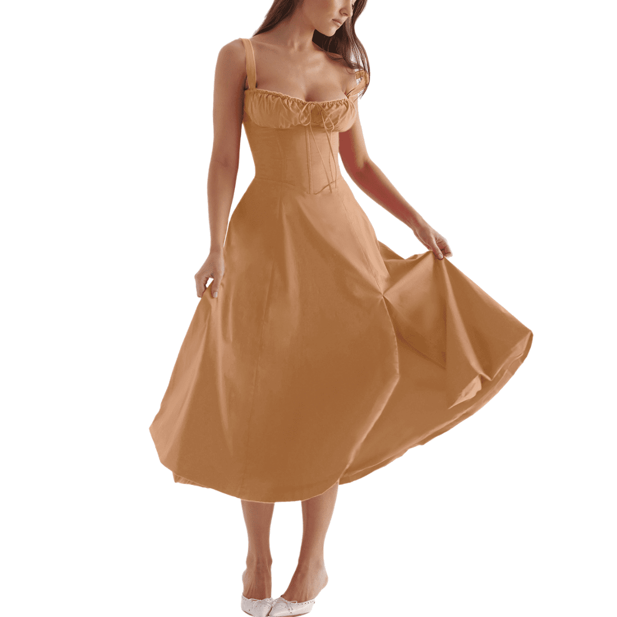 white christmas dresses Zapaka Women Khaki Leopard Printed Homecoming Dress Sparkly A Line Straps Short Corset Beaded Cocktail Dress with Bows, Khaki Leopard / US6