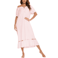 thumbnail image 1 of Eternatastic Women's Short Sleeve Pajama Dress Nightgown Soft Sleep Shirt Nightshirt Sleepwear S-XXL, 1 of 6