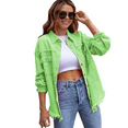 thumbnail image 1 of Eternatastic Womens Denim Jacket Coat Distressed Jean Jackets Button Up Vintage Western Trucker Jacket Frayed Hem Pockets, 1 of 7