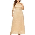 thumbnail image 1 of Eternatastic Womens Floral Lace 2/3 Sleeves Maxi Dress Evening Party Long Dress XXL Beige, 1 of 7