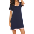 thumbnail image 1 of Eternatastic Womens Nightgowns Cotton Sleepwear Sleep Shirt Short Sleeve Nightshirt Pajama Sleepshirt S-XXL, 1 of 6