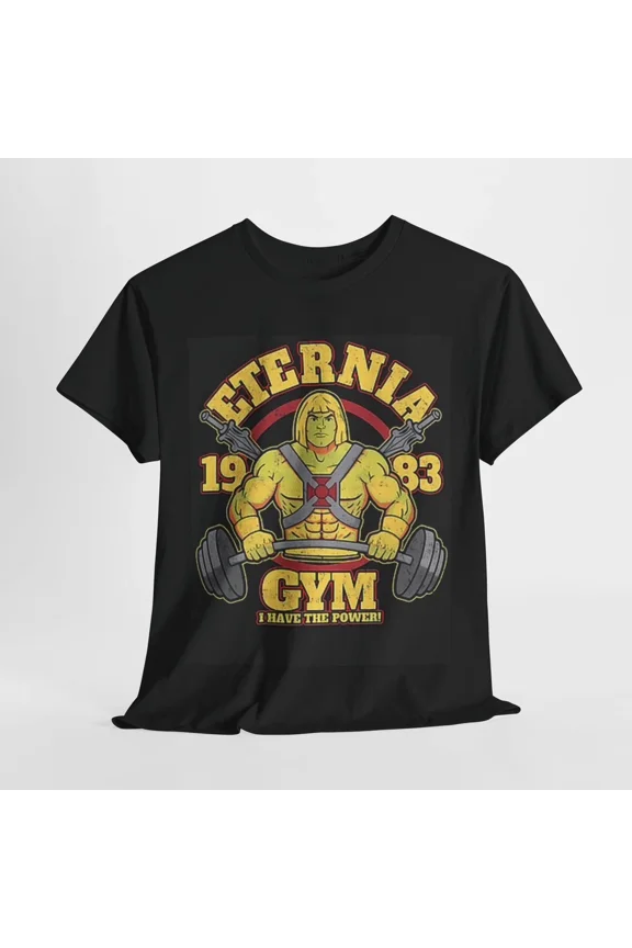 Eternia GYM Graphic T Shirt Funny Cartoon Unisex Heavy Cotton Tee | eBay