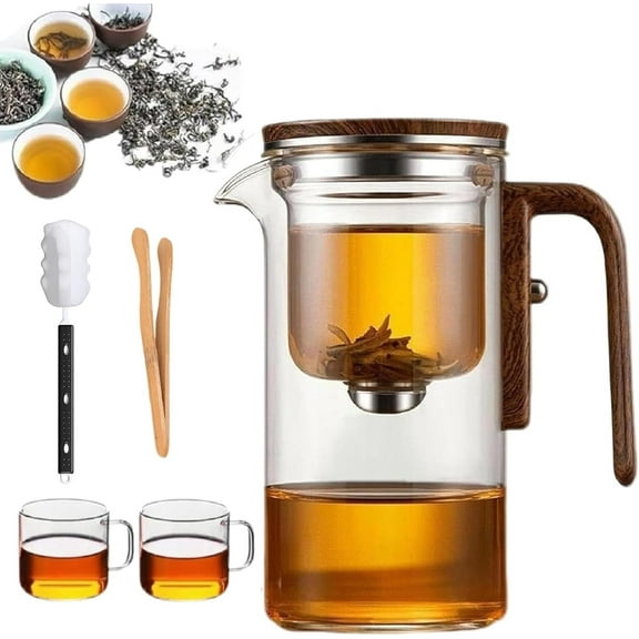 Eternititea Magic Pot, Eternity Tea, Magic Teapot, Teacup & Tea, Magic Teapot With Infuser, Magnetic Filtration Pot with Handle, Magnetic Tea Pot