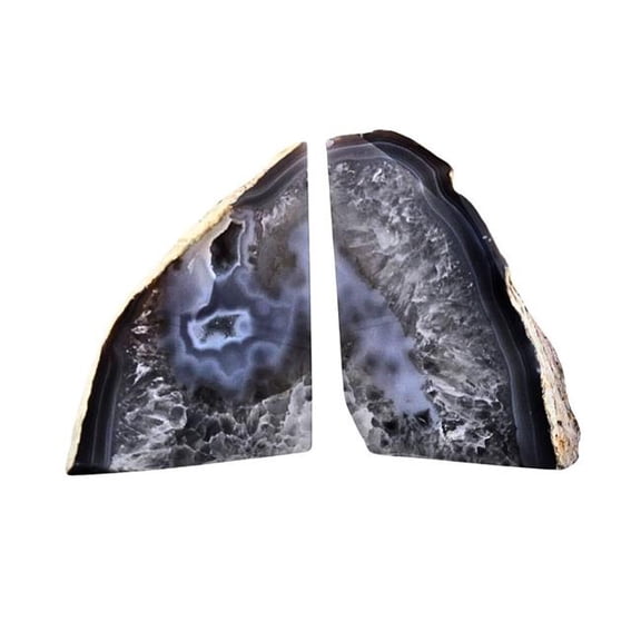 Eternity 676685057747 Eternity Agate Medium Pair Bookends | Grey