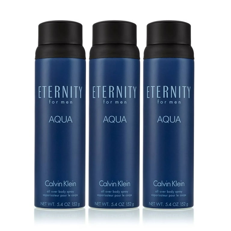 Calvin Klein Eternity Aqua Cologne Splash for Men 3 Pack Body Spray 5.4 oz. Walmart