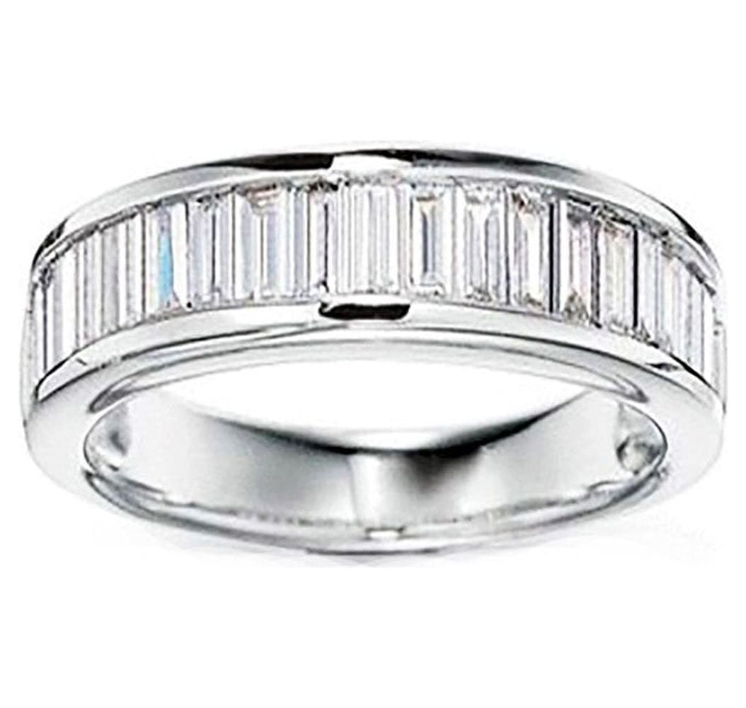 Eternity Baguettes Anniversary Wedding Band Ring for Women Ginger Lyne — free download