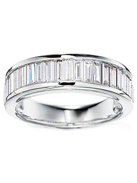 Eternity Baguettes Anniversary Wedding Band Ring for Women Ginger Lyne Collection