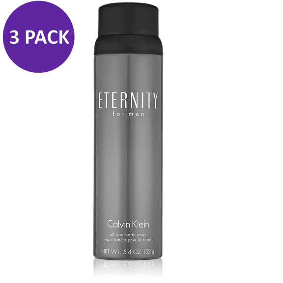 Calvin Klein ETERNITY for Men Body Spray, 5.4 oz (3 PACK)