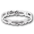 thumbnail image 1 of Eternity Christian Fish Stackable Ichthus Ring Stainless Steel Band Gray Jewelry Female Male Size 11, 1 of 4
