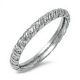 thumbnail image 1 of Eternity Clear CZ Stackable Promise Ring Sterling Silver Band White 925 Jewelry Female Size 9, 1 of 4