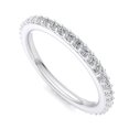 thumbnail image 1 of Eternity Diamond Ring | Delicate Diamond Wedding Bands | Eternity Stacking Ring | Anniversary Gift For Her | Silver Rings |, 1 of 5