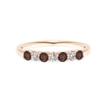 thumbnail image 1 of Eternity Garnet Gemstone 925 Sterling Silver Women Engagement Ring, 1 of 5
