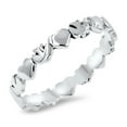 thumbnail image 1 of Eternity Heart Dove Christian Stackable Ring 925 Sterling Silver Band Jewelry Female Male Size 9, 1 of 4