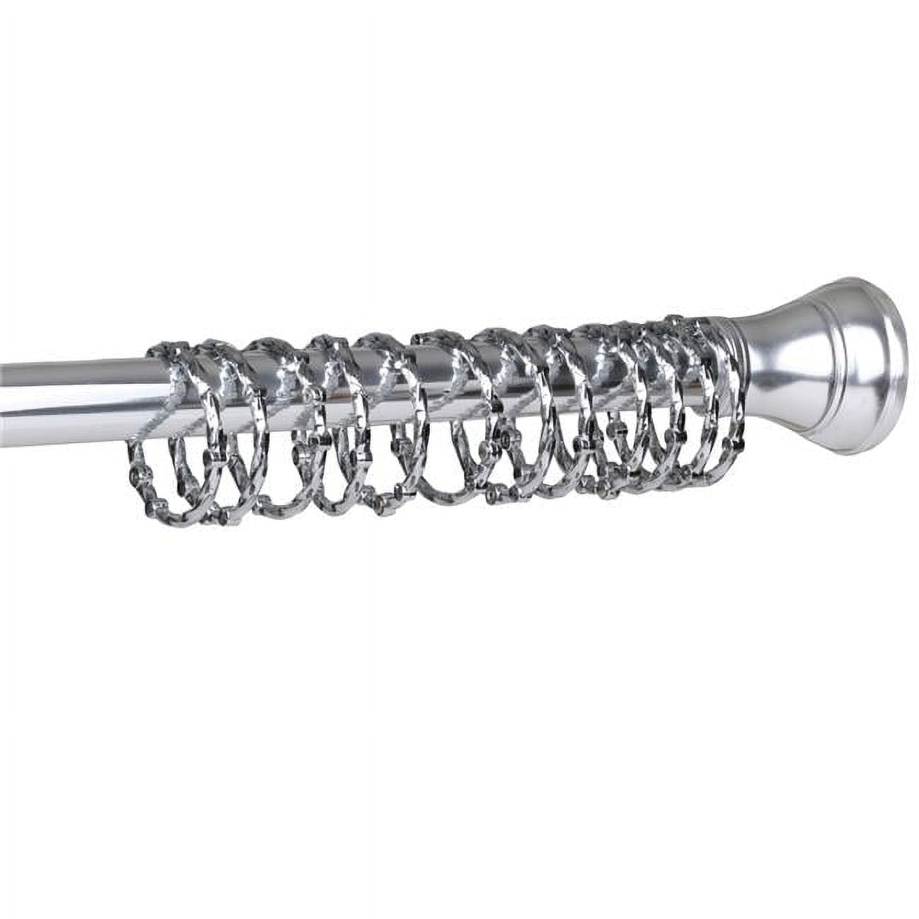 Eternity Never Rust Rustproof Zinc Shower Curtain Rings for Bathroom Shower Rods Curtains, Chrome - Set of 12