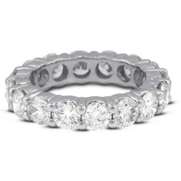 Eternity Ring Round Diamond Stackable Ring 1.9 Ct Diamond 14K White Gold Over