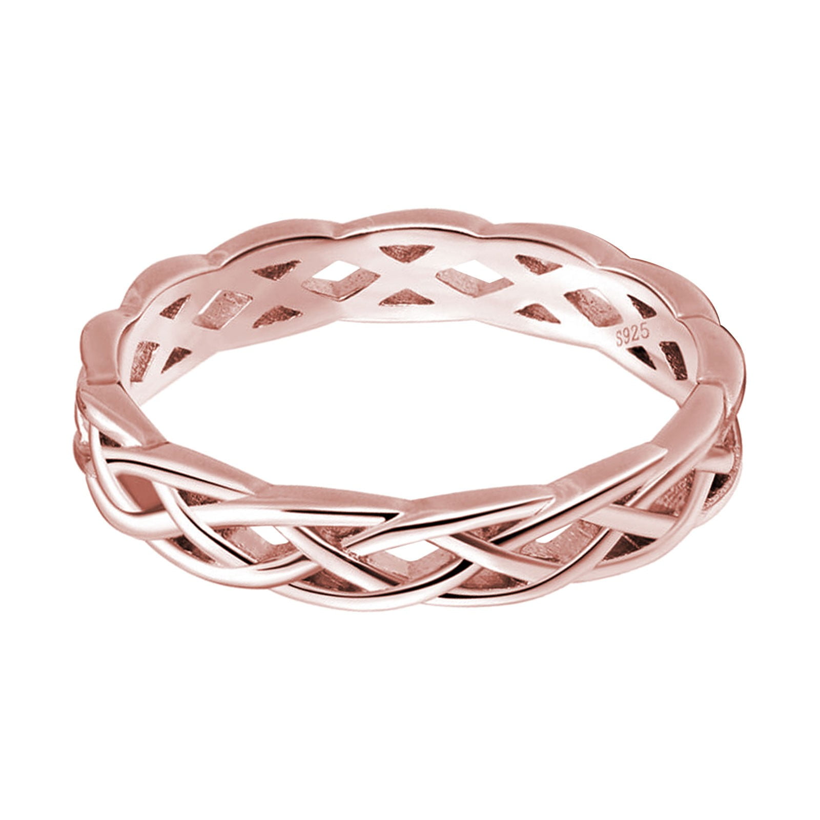 Eternity Ring Wedding Band for Women 925 Sterling Silver 14K Gold ...