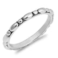 thumbnail image 1 of Eternity Stackable Bubble Pebble Thin Ring .925 Sterling Silver Band Jewelry Female Male Size 9, 1 of 4