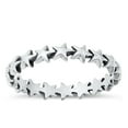 thumbnail image 1 of Eternity Star Happiness Ring .925 Sterling Silver Band Jewelry Female Male Unisex Size 4, 1 of 4