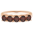 thumbnail image 1 of Eternity Style 1.00 Ctw Round Garnet 925 Sterling Silver Women Promise Ring, 1 of 4