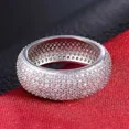 thumbnail image 1 of Eternity Wedding Band Ring 2Ct Round Cut Simulated Diamond 14K White Gold Plated, 1 of 3