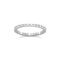 thumbnail image 1 of Eternity Wedding Band with Cubic Zirconia Rhodium on Sterling Silver Nontarnish, 1 of 1