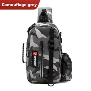 Fishing Backpack, Small Waterproof Fishing Bag for Men with Rod Holder,  Wild River Saltwater Surf Tackle Box Backpacks Fish Gear Storage Shoulder  Bags for Outdoor Sports Camping Hiking, Camouflage : : Sports
