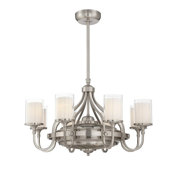 Etesian 8-Light Fandelier in Satin Nickel