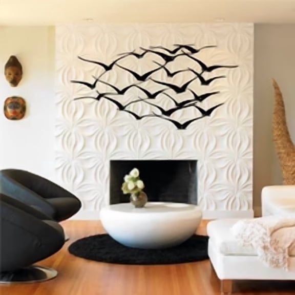 Etgdecor Cranes Metal Wall Art Modern Silhouette Home Decor 75 39 cm (29.5 15.4 in)