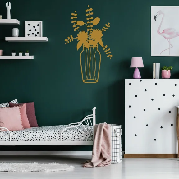 Etgdecor Vase 3 Metal Wall Art – Gold – 11″×18″ (28×45 cm)