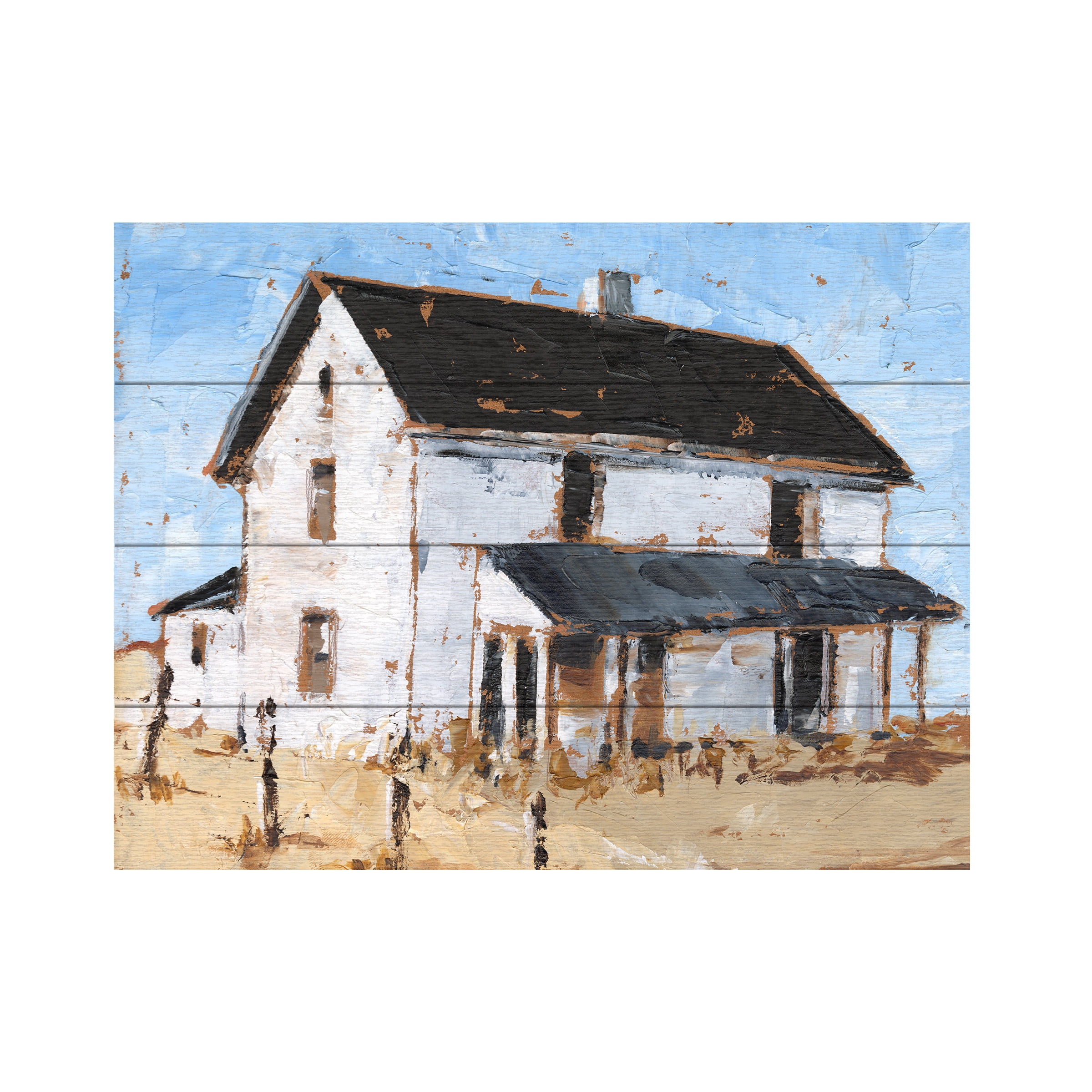 Ethan Harper 'Abandoned Farmhouse I' Wood Slat Art 12x16