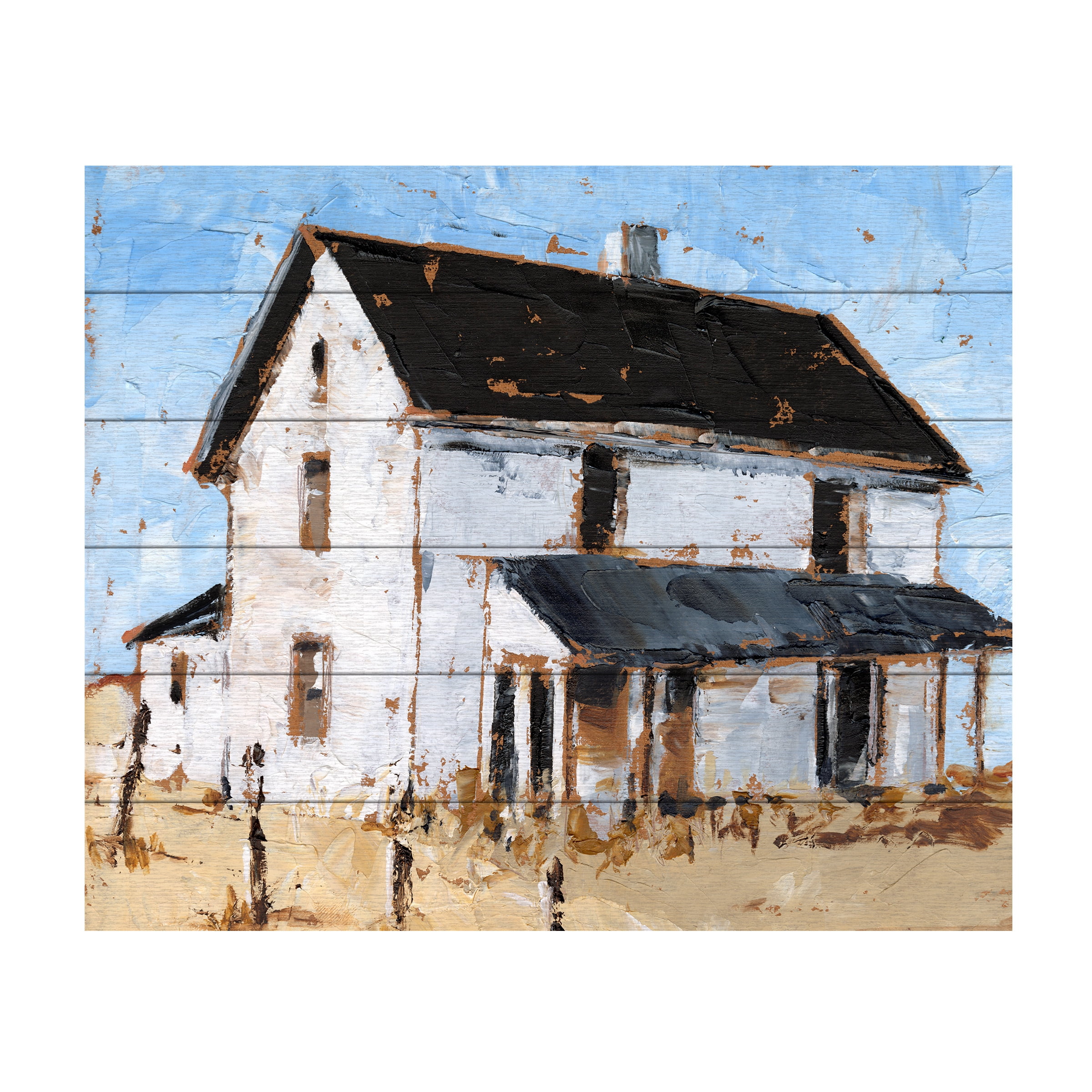 Ethan Harper 'Abandoned Farmhouse I' Wood Slat Art 18x22