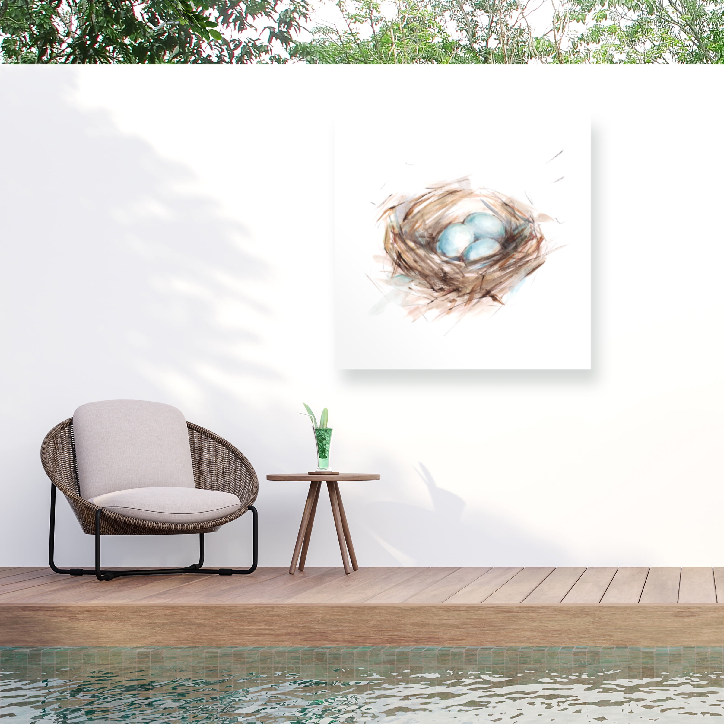 Ethan Harper 'Bird Life III' Outdoor Canvas