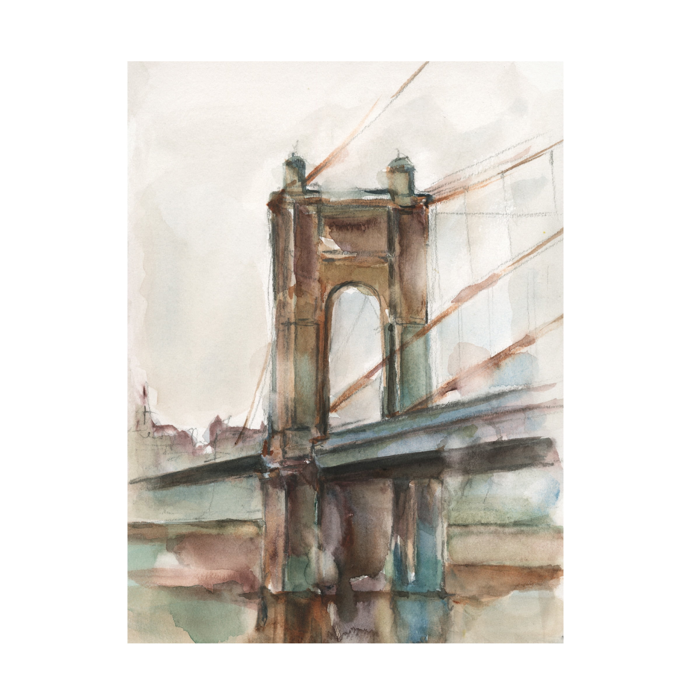 Ethan Harper 'Bridge at Sunset I' Canvas Art