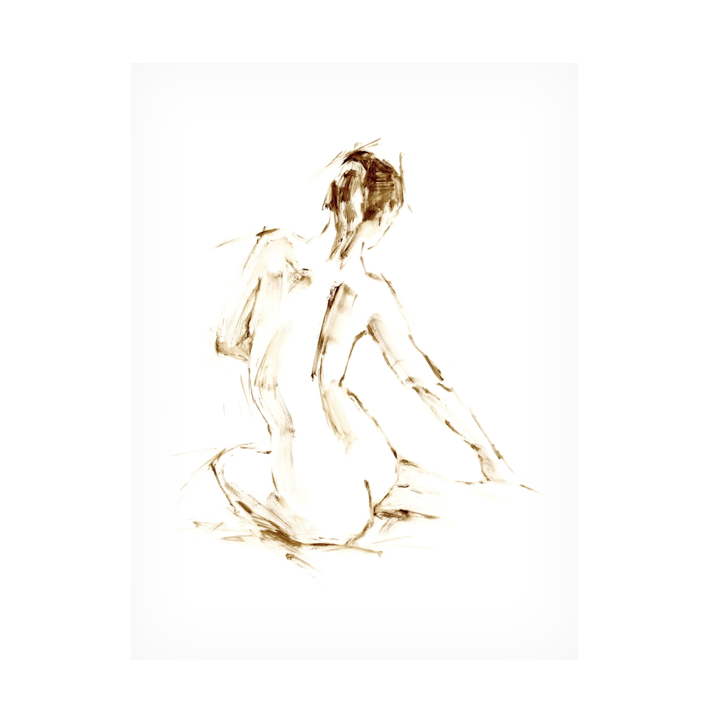 Ethan Harper 'Drybrush Figure Study I' Canvas Art