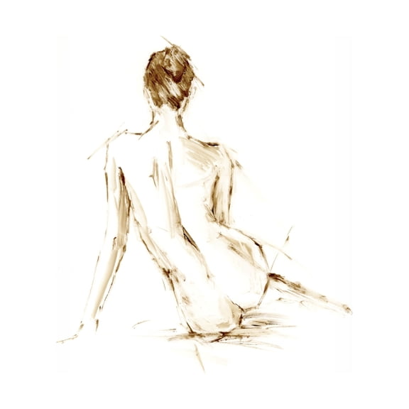 Ethan Harper 'Drybrush Figure Study II' Canvas Art