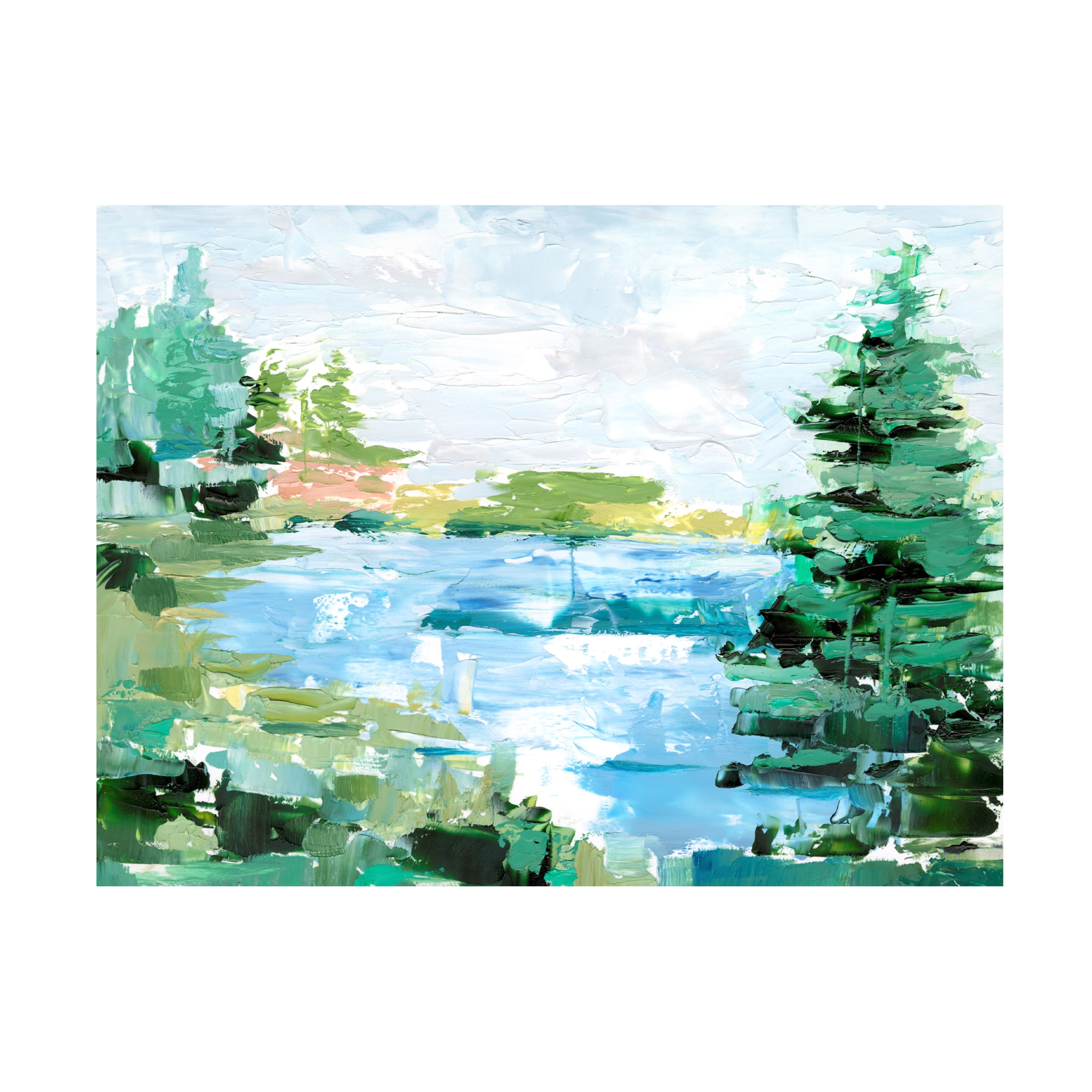 Ethan Harper 'Evergreen Lake II' Canvas Art
