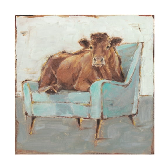 Trademark Fine Art Ethan Harper Moo-ving In IV Canvas Wall Art - 24x24