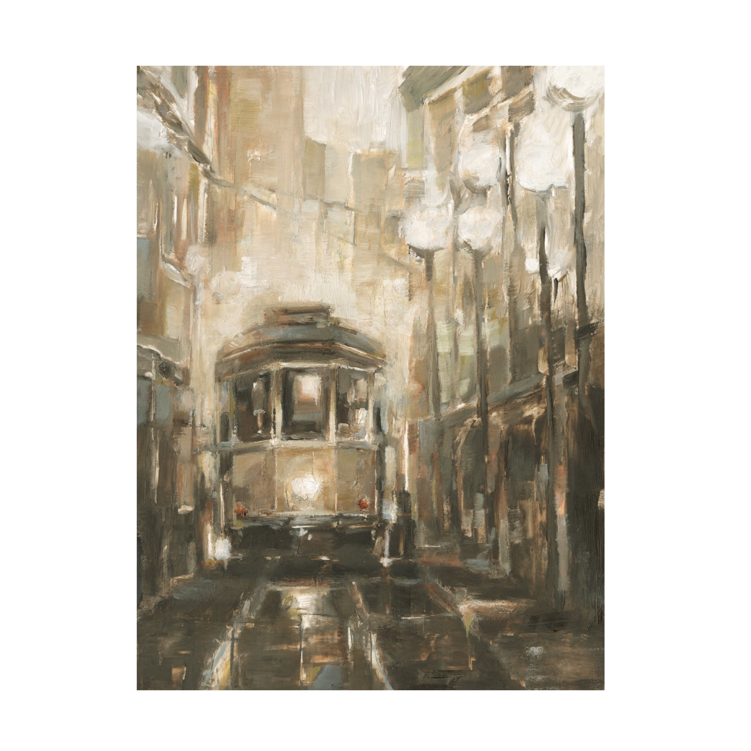 Ethan Harper 'Night Trolley II' Canvas Art