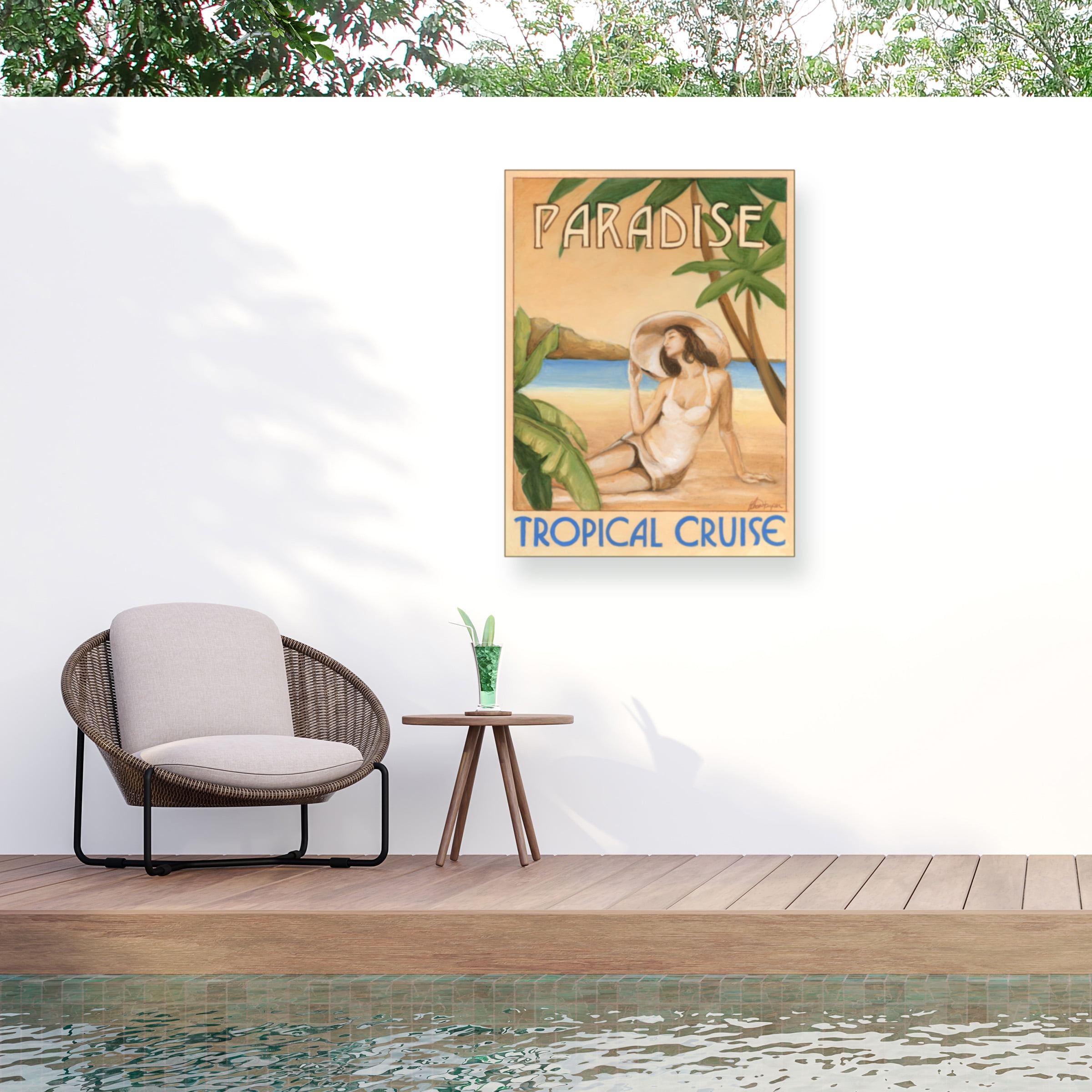 Ethan Harper 'Paradise Woman' Outdoor Canvas 47x30