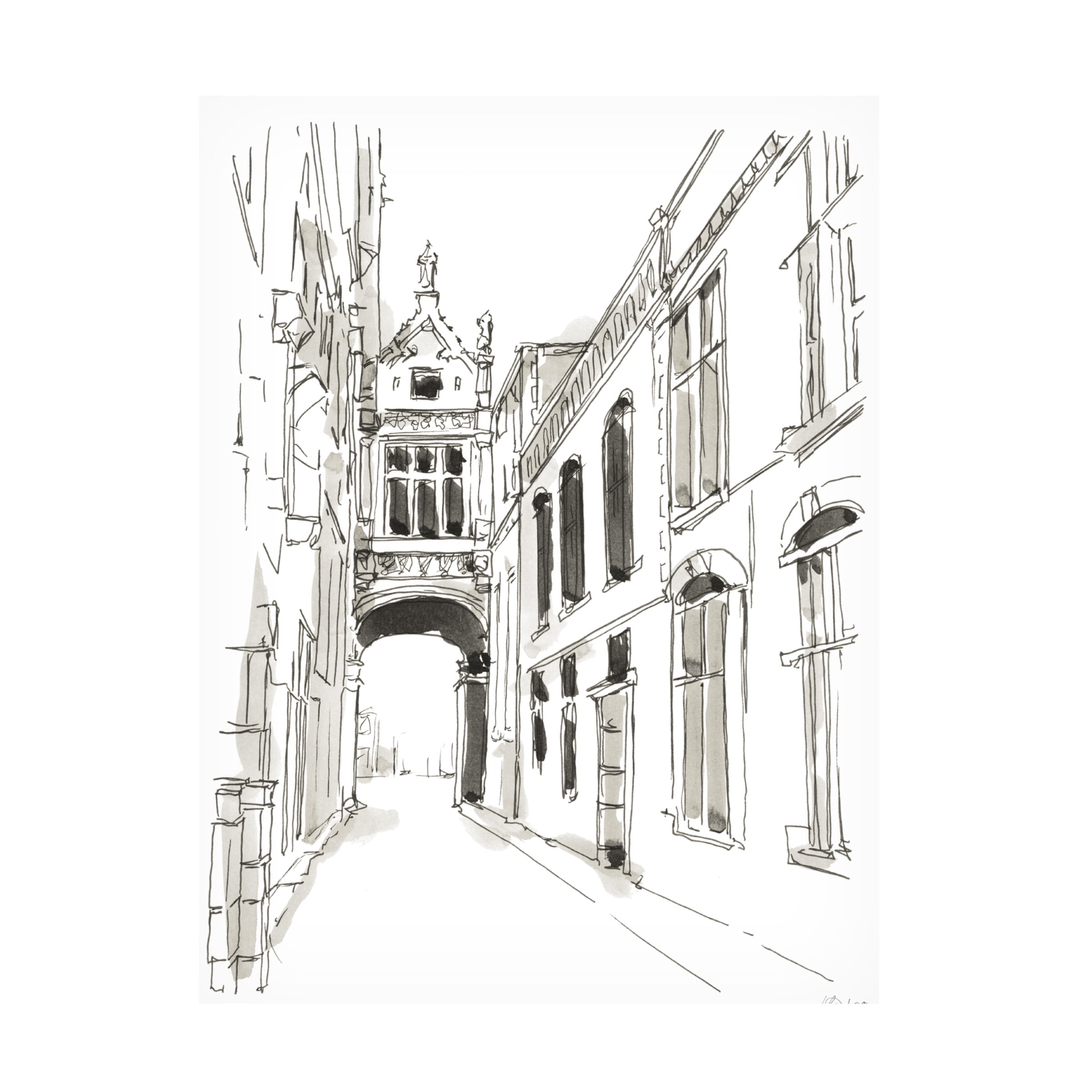 Ethan Harper 'Pen And Ink Travel Studies III' Canvas Art