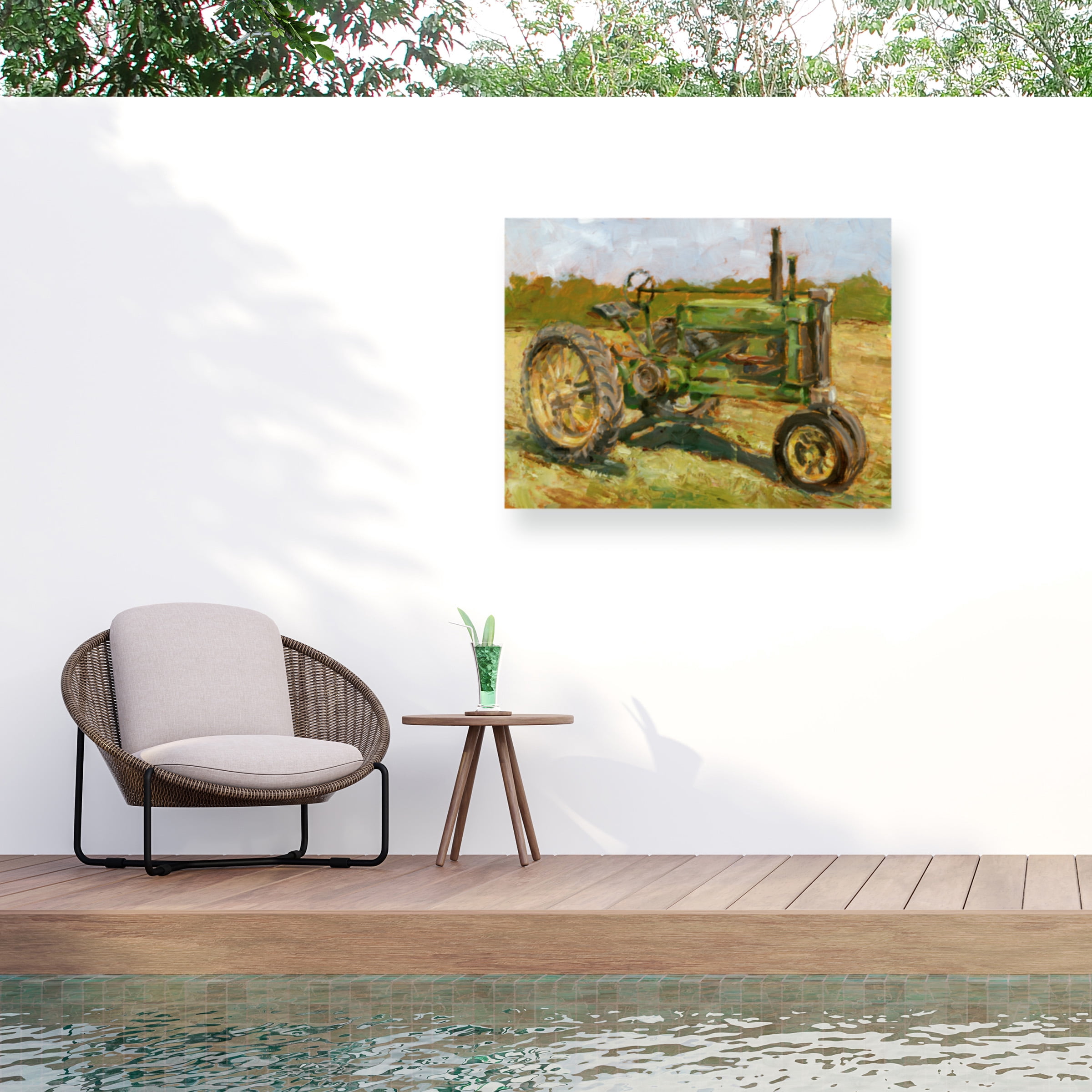 Ethan Harper 'Rustic Tractors I' Outdoor All-Weather Wall Decor