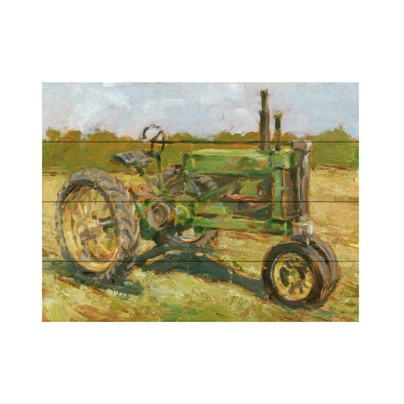 Ethan Harper 'Rustic Tractors I' Wood Slat Art 12x16